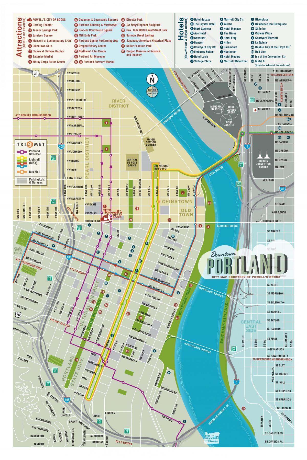 வரைபடம் Portland பார்வையாளர்கள்